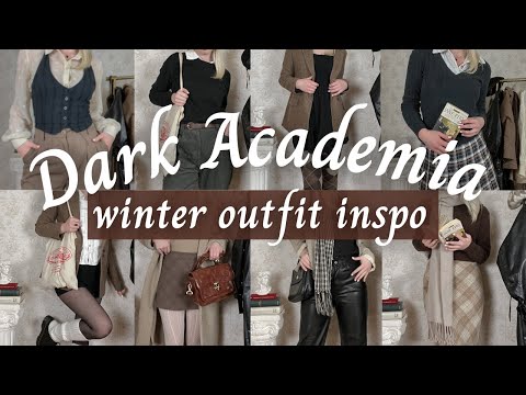 10 Dark Academia winter outfits! 🤎