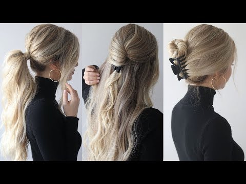 HOW TO: EASY HAIRSTYLES w/claw clips | Claw clip hairstyles