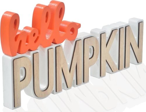 Hello pumpkin sign from Amazon