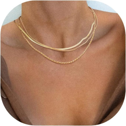 Gold Layered Necklace Set