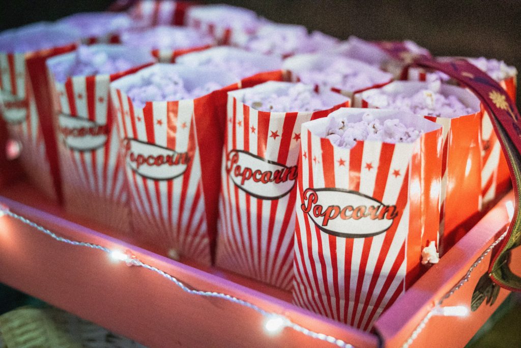 Photo of movie popcorn bags from unsplash