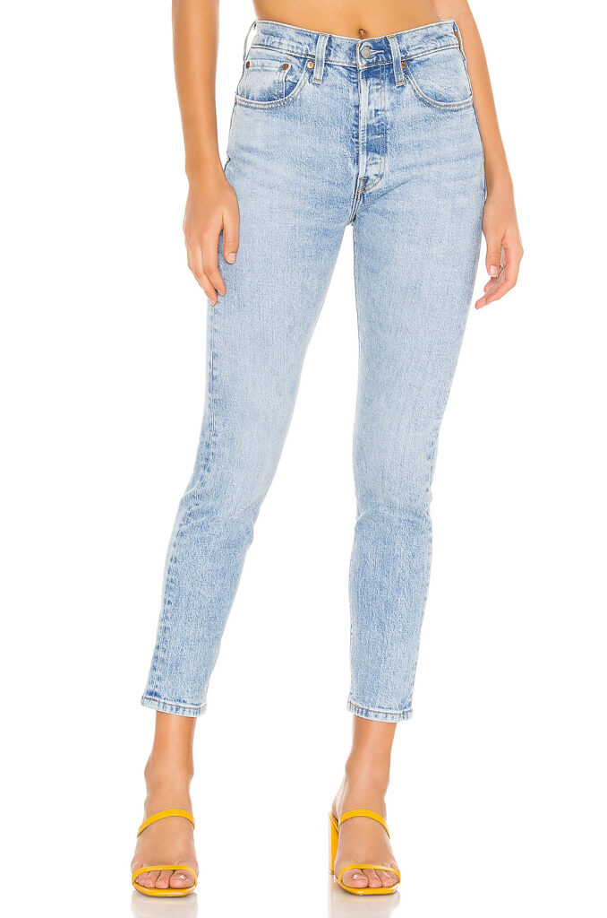 Levis 501 jeans from Revolve - Best jeans for a classic outfits wardrobe