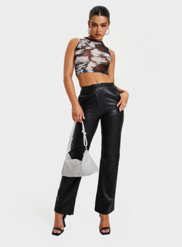 PP Mid Rise Faux Leather Pants