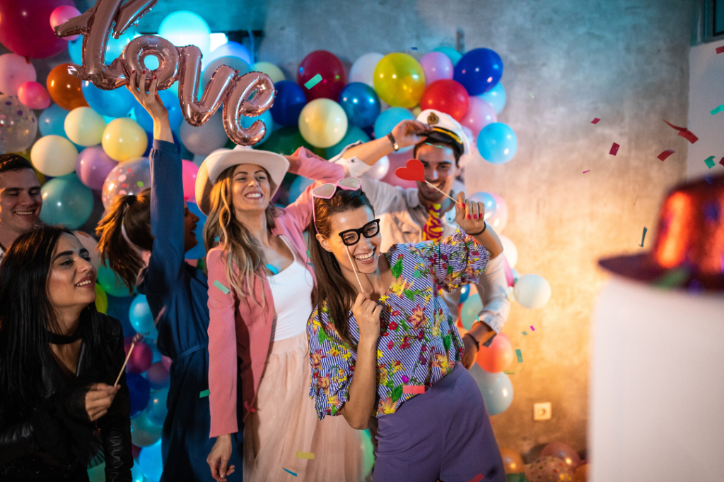 Photo booth at a costume party